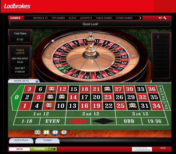 Roulette odds Ladbrokes 65651