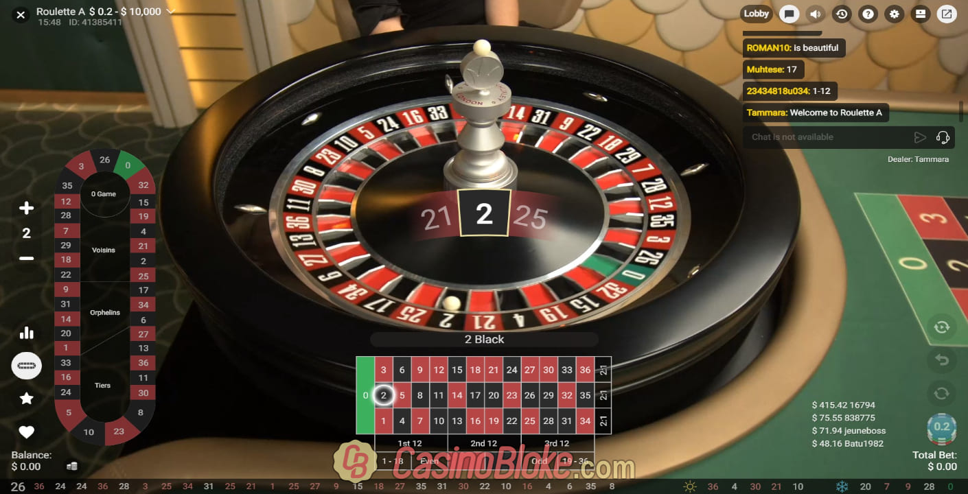 Roulette payout live 92099